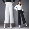 High-end 9-inch pants for women, black straight-leg pants for autumn and winter, slimming and drooping, thin and casual pants for middle-aged mothers details Picture
